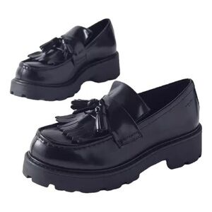 Chunky leather loafers